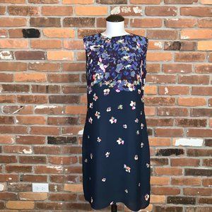 Erdem Sleeveless Floral Silk Dress Size 8